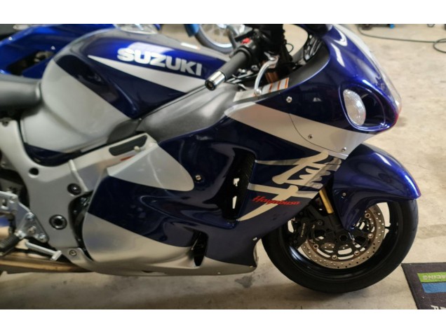 Blau Weiß 1996-2007 Suzuki GSXR 1300 Hayabusa Motorrad Verkleidung