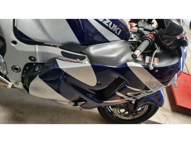 Blau Weiß 1996-2007 Suzuki GSXR 1300 Hayabusa Motorrad Verkleidung