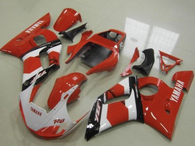 Rot Weiß Glänzendes Schwarz 1998-2002 Yamaha YZF R6 Motorrad Verkleidung