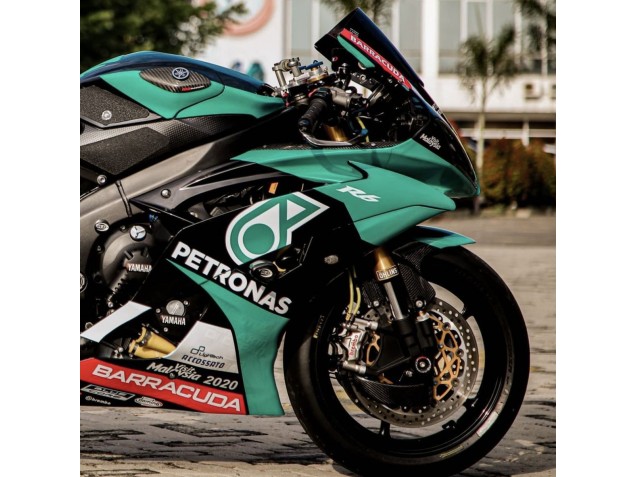 Hellgrün Weiß Schwarz Petronas 2008-2016 Yamaha YZF R6 Motorrad Verkleidung