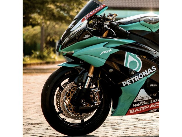 Hellgrün Weiß Schwarz Petronas 2008-2016 Yamaha YZF R6 Motorrad Verkleidung