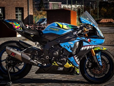 Blau Gelb Hai 2015-2019 Yamaha YZF R1 Motorrad Verkleidung