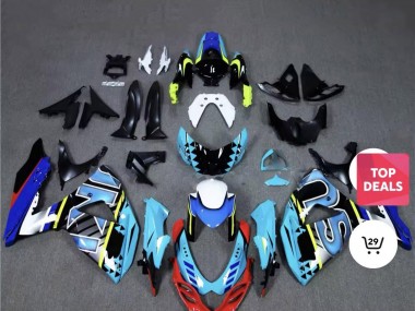 Blau Rot Gelb Weiß 2009-2016 Suzuki GSXR 1000 Motorrad Verkleidung