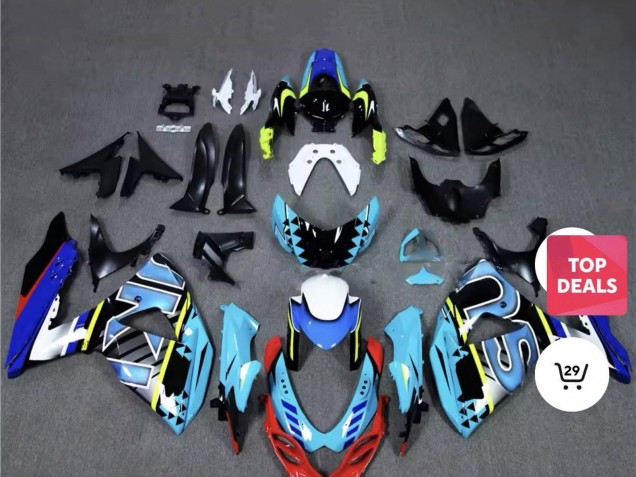 Blau Rot Gelb Weiß 2009-2016 Suzuki GSXR 1000 Motorrad Verkleidung