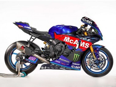 Blau Rot McAMS Grün Monster 2002-2003 Yamaha YZF R1 Motorrad Verkleidung