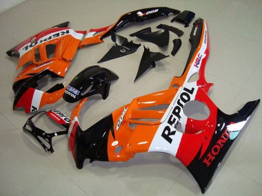 Honda CBR 600 F3 1995-1998 Motorrad Verkleidung - Schwarz Orange Repsol
