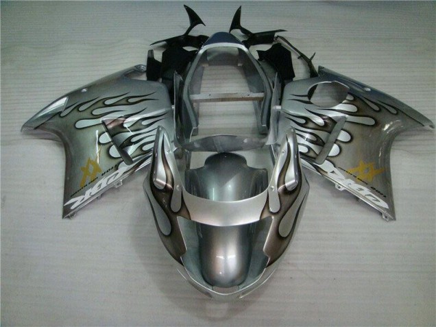 Honda CBR 1100 XX 1996-2007 Motorrad Verkleidungen - Flamme Silber grau Honda CBR 1100 XX 1996-2007 Motorrad Verkleidungen - Flamme Silber grau
