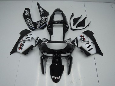 Kawasaki ZX9R 1998-1999 Motorrad Verkleidungen - Schwarz West