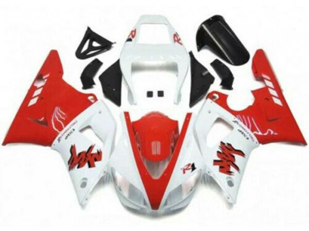 Yamaha R1 1998-1999 Motorrad Verkleidungen - Rot Weiß