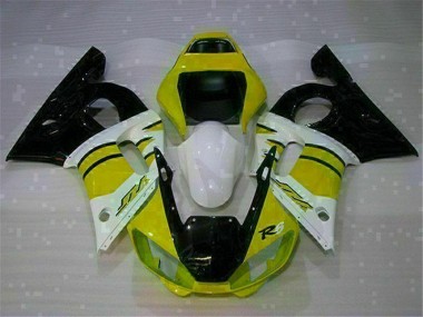 Yamaha R6 1998-2002 Motorrad Verkleidungen - Gelb Weiß