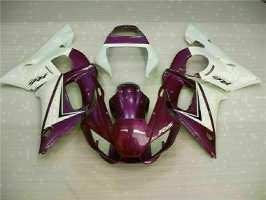 Yamaha R6 1998-2002 Motorrad Verkleidungen - Lila Weiß