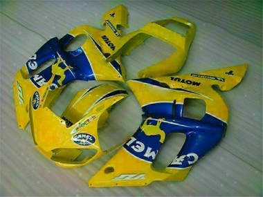Yamaha R6 1998-2002 Motorrad Vollverkleidung - Gelb Blau