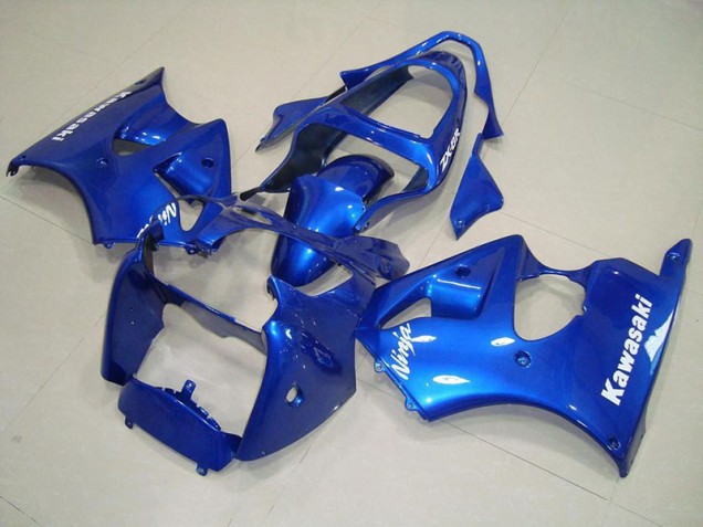 Kawasaki ZX6R 2000-2002 Motorrad Verkleidungen - Blau mit Weißen Aufklebern Kawasaki ZX6R 2000-2002 Motorrad Verkleidungen - Blau mit Weißen Aufklebern