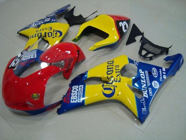 Suzuki GSXR 1000 K1 2000-2002 Motorrad Verkleidungen - Rot Gelb Blau Corona Rennen