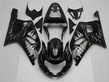 Suzuki GSXR 600 / 750 K1 K2 K3 2001-2003 Motorrad Verkleidungen - Schwarz
