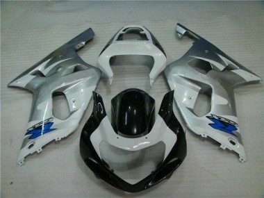 Suzuki GSXR 600 / 750 K1 K2 K3 2001-2003 Motorrad Verkleidung - Silber Schwarz