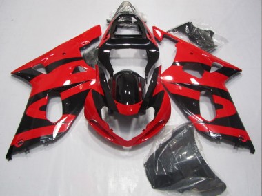 Suzuki GSXR 600 K1 K2 K3 2001-2003 Motorrad Verkleidungen - Schwarz Rot