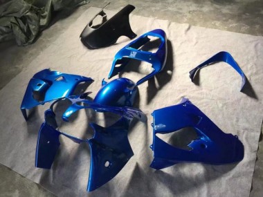 Kawasaki ZX9R 2002-2003 Motorrad Verkleidungen - Blau Matt Schwarz