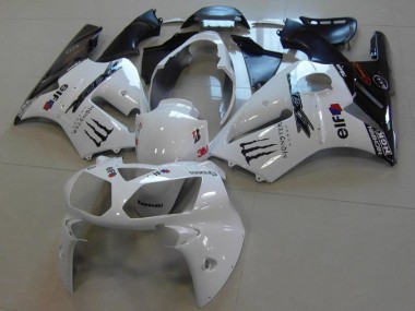 Kawasaki ZX12R 2002-2006 Motorrad Verkleidungen - Weiß Monster