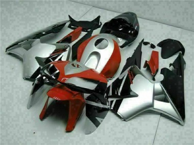 Honda CBR 600 RR 2005-2006 Motorrad Verkleidungen - Schwarz Silber Rot
