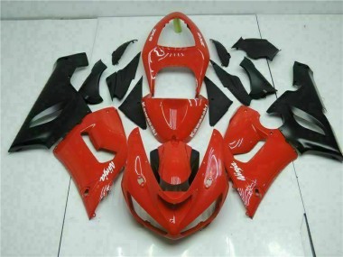 Kawasaki ZX6R 2005-2006 Motorrad Verkleidung - Rot