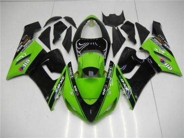 Kawasaki ZX6R 2005-2006 Motorrad Verkleidungen - Grün
