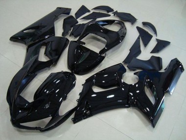 Kawasaki ZX6R 2005-2006 Motorrad Verkleidungen - Glänzend Schwarz
