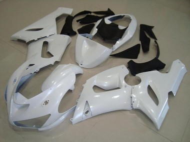 Kawasaki ZX6R 2005-2006 Motorrad Verkleidungen - Dunkel Perl Weiß