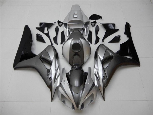 Honda CBR 1000 RR 2006-2007 Motorrad Verkleidungen - Schwarz Silber Grau Honda CBR 1000 RR 2006-2007 Motorrad Verkleidungen - Schwarz Silber Grau