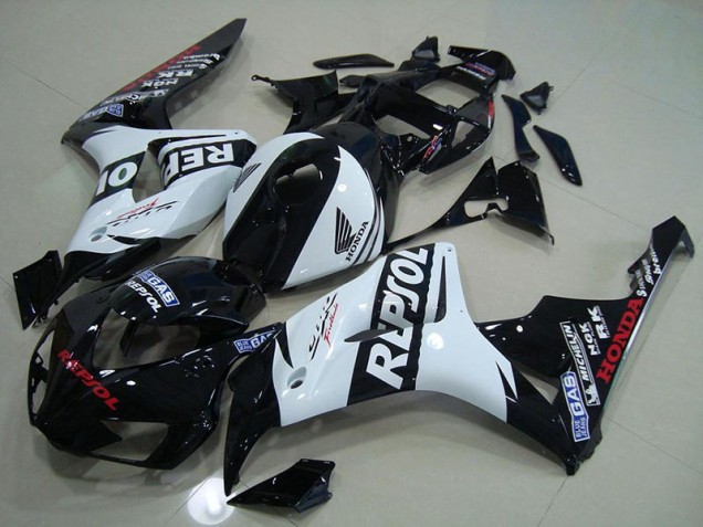 Honda CBR 1000 RR 2006-2007 Motorrad Verkleidungen - Schwarz Weiß Repsol Honda CBR 1000 RR 2006-2007 Motorrad Verkleidungen - Schwarz Weiß Repsol