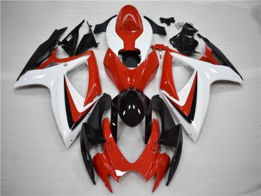 Suzuki GSXR 600 / 750 K6 2006-2007 Motorrad Verkleidungen - Rot Schwarz