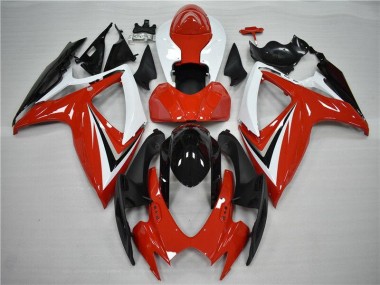 Suzuki GSXR 600 / 750 K6 2006-2007 Motorrad Vollverkleidung - Rot Schwarz