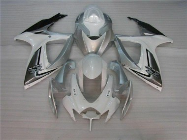 Suzuki GSXR 600 / 750 K6 2006-2007 Motorrad Verkleidungen - Weiß Silber