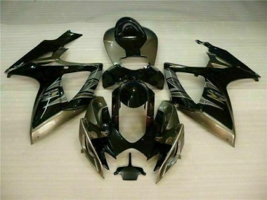 Suzuki GSXR 600 / 750 K6 2006-2007 Motorrad Verkleidungen - Schwarz Grau