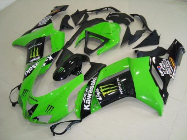 Kawasaki ZX6R 2007-2008 Motorrad Verkleidungen - Monster Grün