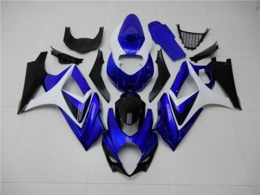 Suzuki GSXR 1000 K7 2007-2008 Motorrad Verkleidungen - Blau Weiß Schwarz