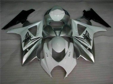 Suzuki GSXR 1000 K7 2007-2008 Motorrad Verkleidungen - Silber Weiß