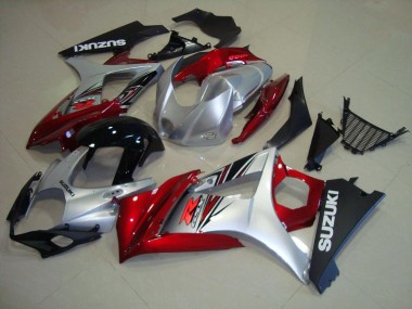 Suzuki GSXR 1000 K7 2007-2008 Motorrad Verkleidungen - Rot Schwarz Silber