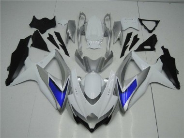 Suzuki GSXR 600 / 750 K8 2008-2010 Motorrad Verkleidungen - Weiß Silber Blau