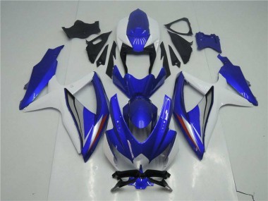 Suzuki GSXR 600 / 750 K8 2008-2010 Motorrad Verkleidungen Komplett Sets - Blau Weiß