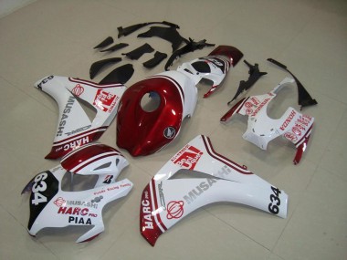 Honda CBR 1000 RR 2008-2011 Motorrad Verkleidungen - Weiß Rot HARC Pro PIAA 634
