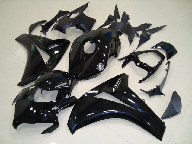 Honda CBR 1000 RR 2008-2011 Motorrad Verkleidungen - Glänzend Schwarz Chrom Aufkleber