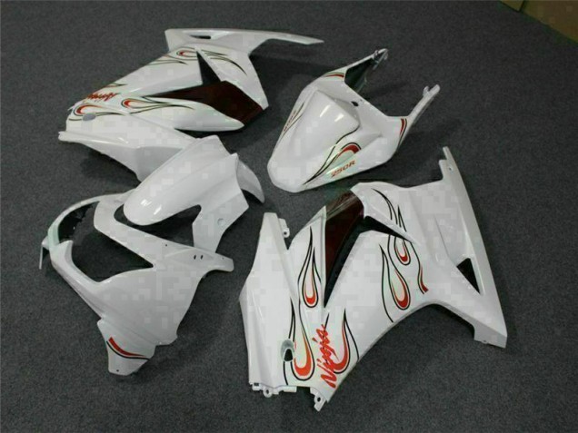 Kawasaki EX250 2008-2012 Motorrad Verkleidungen - Weiß Rot Kawasaki EX250 2008-2012 Motorrad Verkleidungen - Weiß Rot