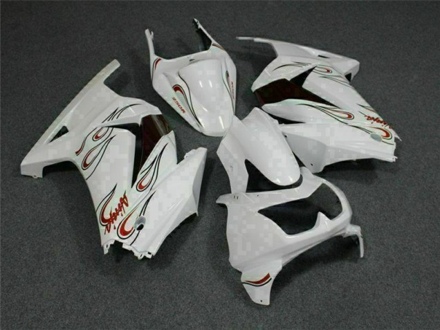 Kawasaki EX250 2008-2012 Motorrad Verkleidungen - Weiß Rot Kawasaki EX250 2008-2012 Motorrad Verkleidungen - Weiß Rot