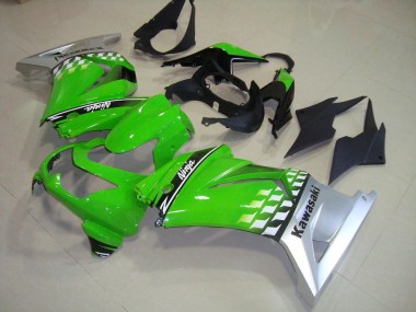 Kawasaki ZX 250R 2008-2012 Motorrad Verkleidungen - Grün Silber