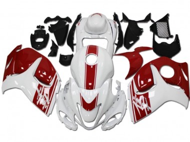 Suzuki GSXR 1300 Hayabusa 2008-2019 Motorrad Verkleidung - Weiß Rot