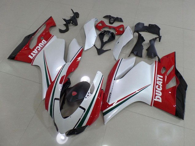 Ducati 1199 2011-2014 Motorrad Verkleidung - Weiß Rot Ducati 1199 2011-2014 Motorrad Verkleidung - Weiß Rot
