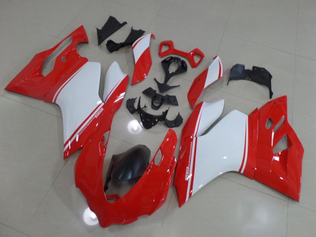 Ducati 1199 2011-2014 Motorrad Verkleidungen - Rot Weiß Ducati 1199 2011-2014 Motorrad Verkleidungen - Rot Weiß
