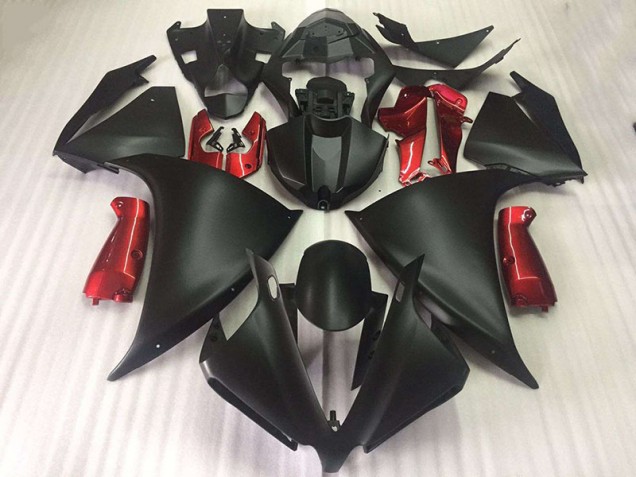 Yamaha R1 2012-2014 Motorrad Verkleidungen - Matt Schwarz Glänzend Rot Yamaha R1 2012-2014 Motorrad Verkleidungen - Matt Schwarz Glänzend Rot