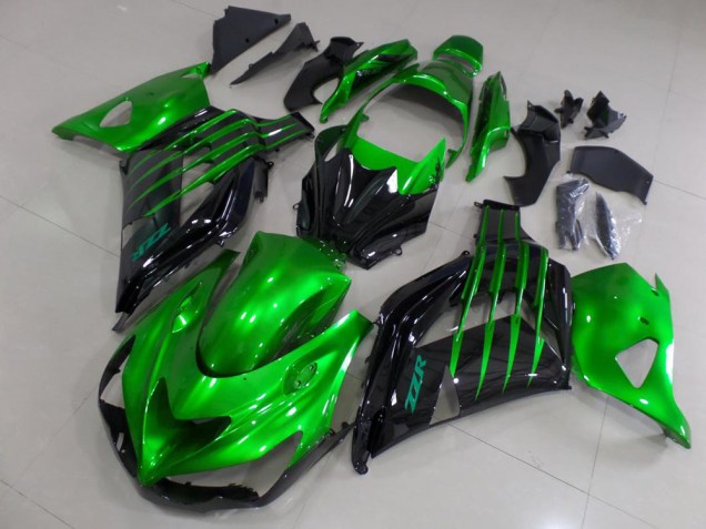 Kawasaki ZX14R ZZR 1400 2012-2021 Motorrad Verkleidungen - Candy Grün und Schwarz Kawasaki ZX14R ZZR 1400 2012-2021 Motorrad Verkleidungen - Candy Grün und Schwarz